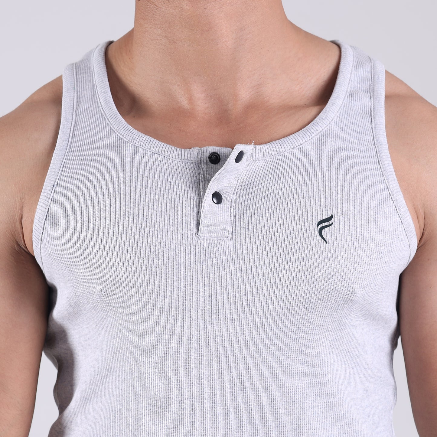 White Henley Tank Top