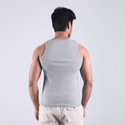 Grey Henley Tank Top