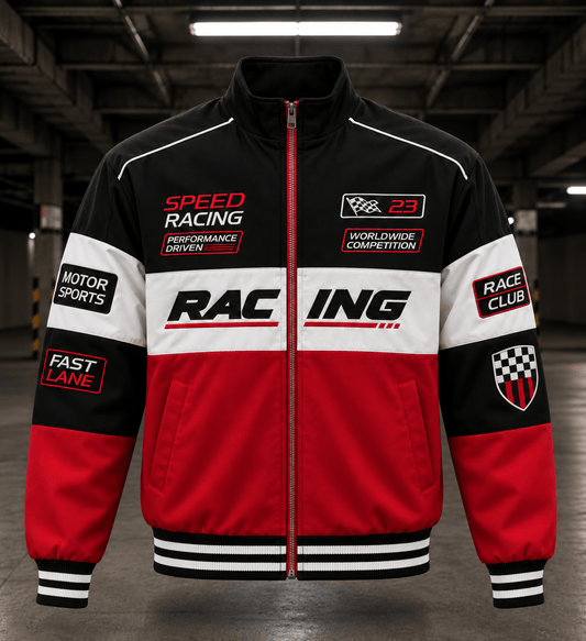 FIRE FALCON - Embroidered Racing Jacket