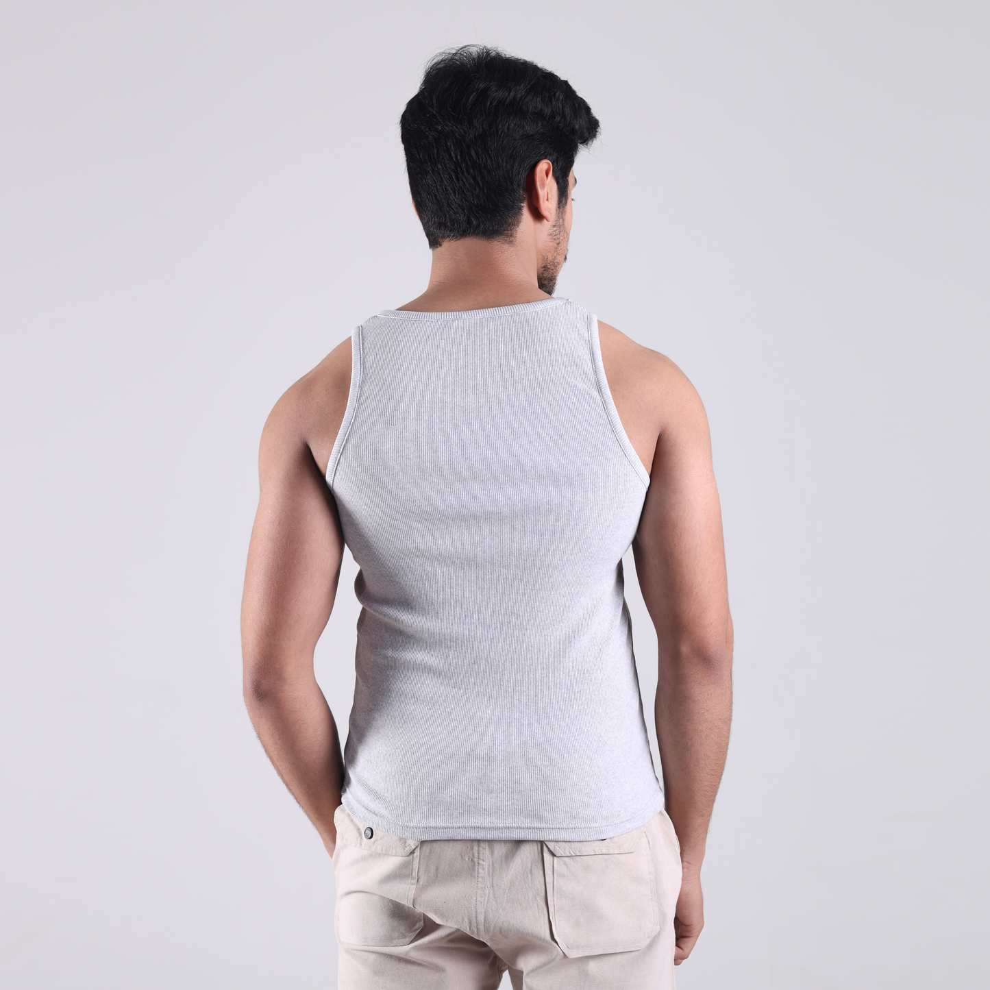 White Henley Tank Top