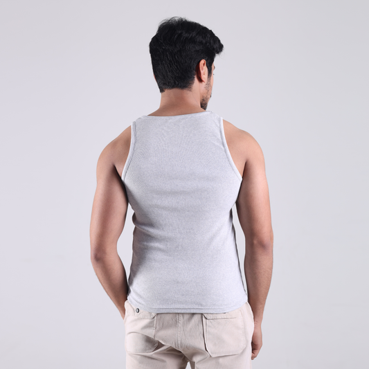 White Henley Tank Top