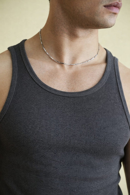 Charcoal Round Neck Tank Top
