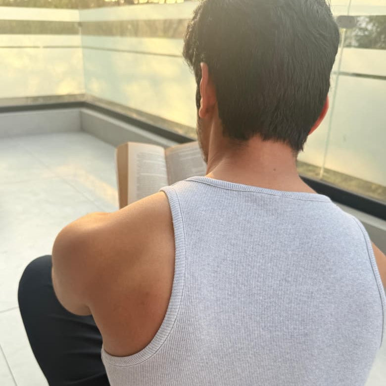 Ribbed Tank White 220 GSM - Organic Cotton
