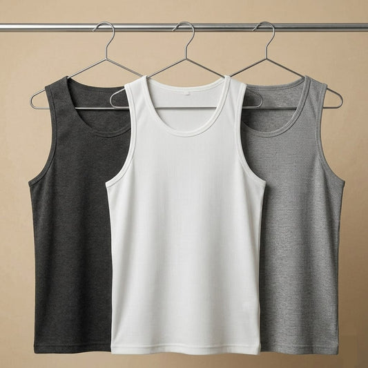 Knitted Ribbed Tanks 240 GSM (Pack of 3)