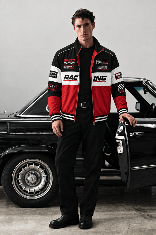 FIRE FALCON - Embroidered Racing Jacket