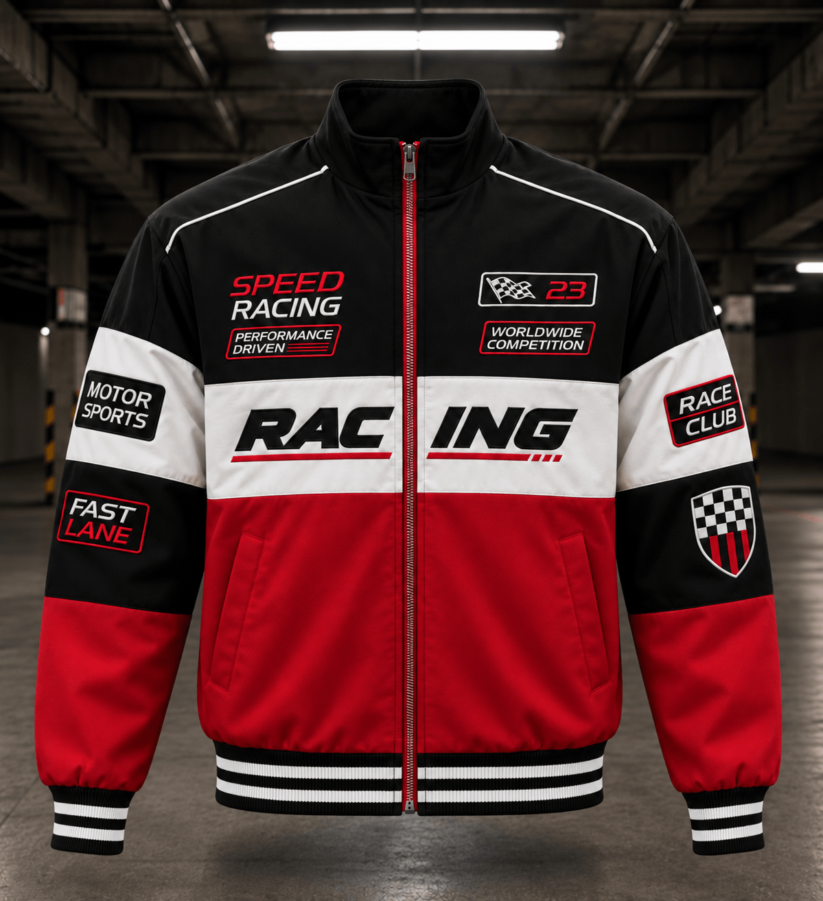 FIRE FALCON - Embroidered Racing Jacket