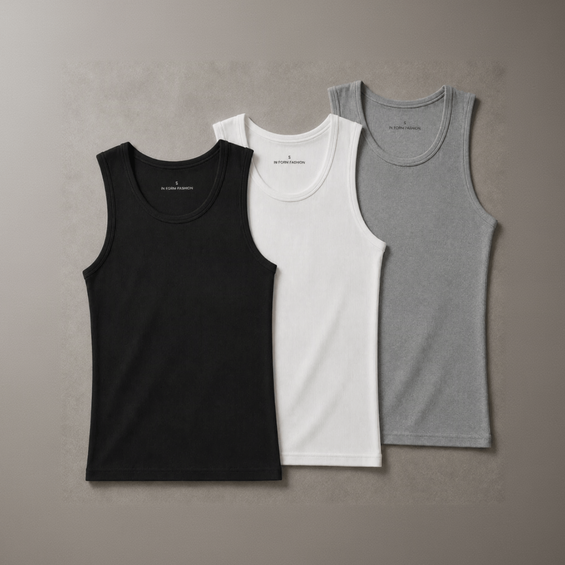 Ribbed Tank (pack of 3) 220 GSM - Organic Cotton