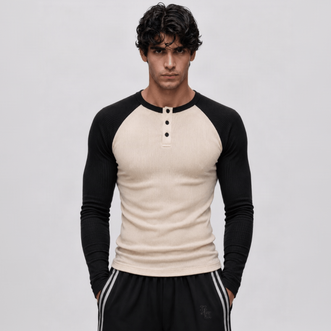 MAVERICK & VANGUARD - Ribbed Raglan Henley Duo