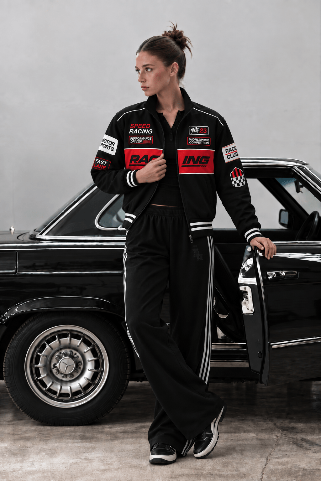 BLACK RAVEN - Embroidered Racing Jacket